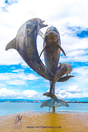 Walk On The Malecon - Dolphin Single Edition Photography Print - House of Yvette Michele 