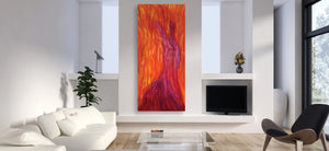 Sculptured Canvas "Skys Bella" - Extra Large Abstract Art - Oil Painting 40" x 72" - House of Yvette Michele 