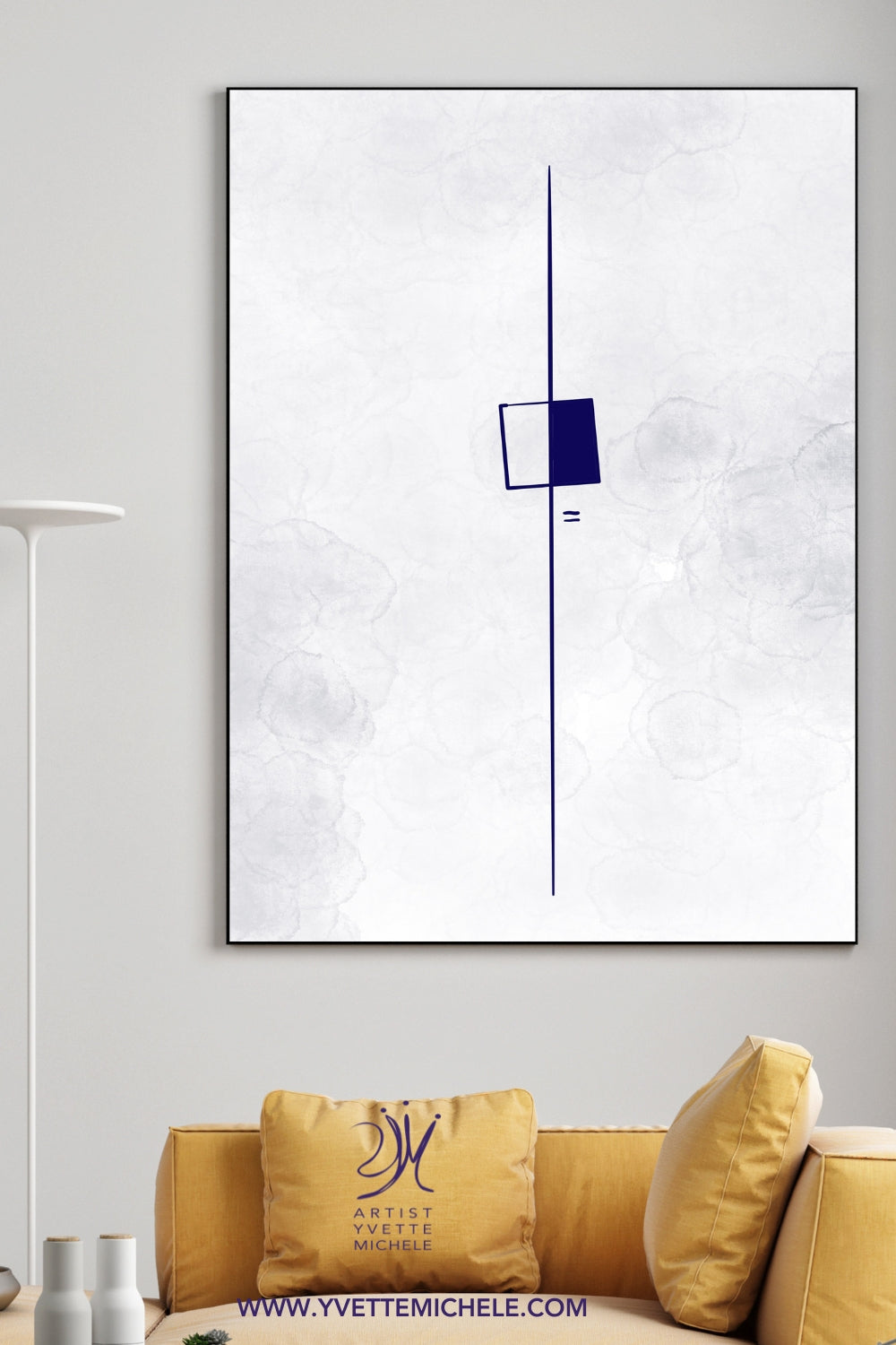 Blu No.1 - Blue Abstract Wall Art on Canvas - House of Yvette Michele 