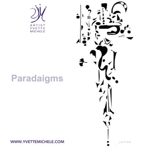Sumerians in Silhouettes - Paradigms - Modern Large Black and White abstract wall art - House of Yvette Michele 